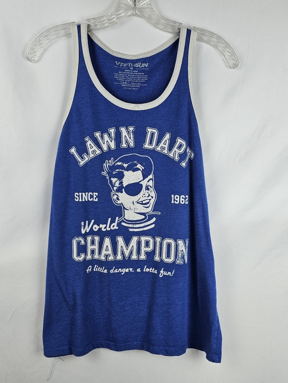 Fifth Sun Ringer Graphic Tank Lawn Dart World Champion Men's Med Summer Classic